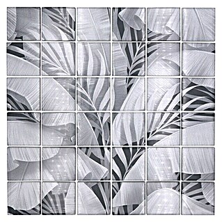 Mosaikfliese Quadrat Crystal Rainforest XCM RF03 (29,8 x 29,8 cm, Grau, Glänzend)