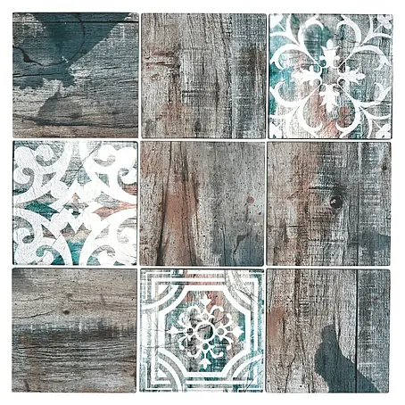 Mosaikfliese Quadrat Crystal Mix XCM WOOD 950