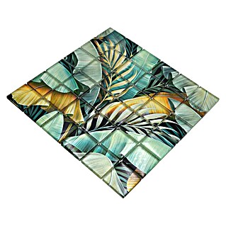 Mozaik pločica Quadrat Crystal Rain Forest XCM RF07 (29,8 x 29,8 cm, Zeleno/Žuta, Sjaj)