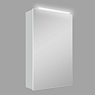 DSK LED-Spiegelschrank Aluminio Vegas (B x H: 40 x 60 cm, Mit Beleuchtung, Aluminium, Silber)