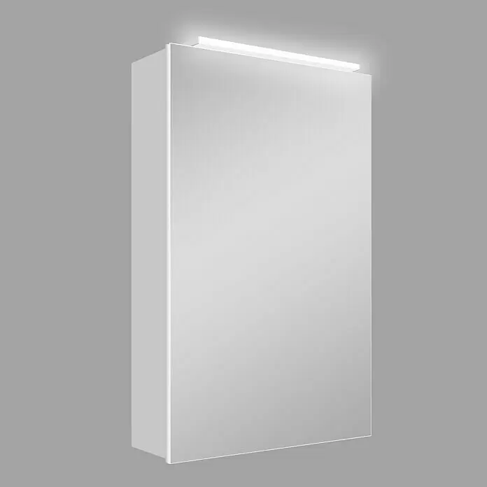 DSK LED-Spiegelschrank Aluminio Vegas - B x H: 40 x 60 cm, Aluminium, Silber - Anwendungsbeispiel