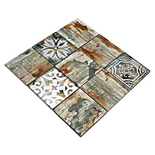 Mozaik pločica Quadrat Crystal Mix XCM WOOD 750 (29,8 x 29,8 cm, Bež, Mat)