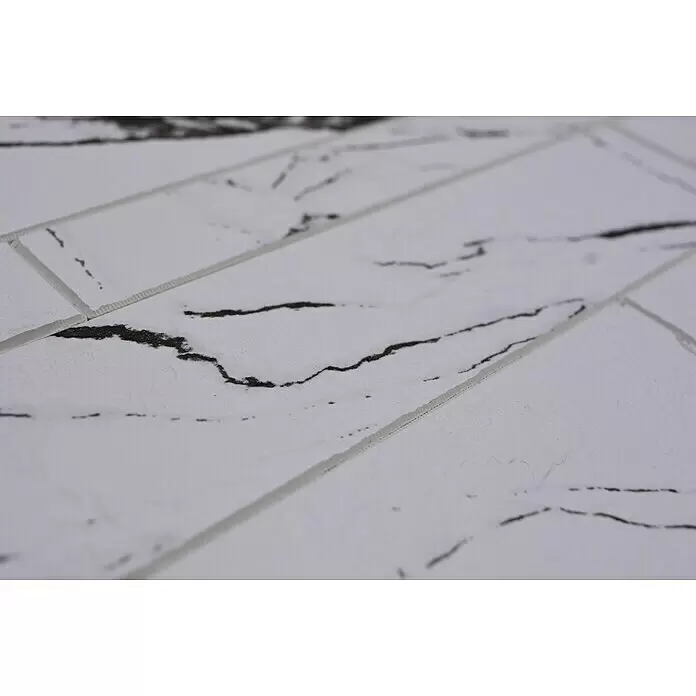 Selbstklebemosaik Rechteck SAM 4XSP 02 - 29,8 x 29,6 cm, Weiß, Matt - Detailaufnahme
