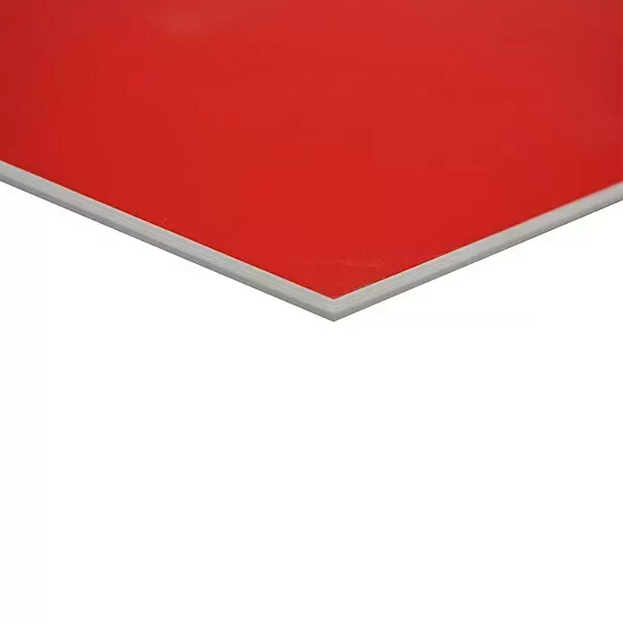 Selbstklebemosaik Hexagon Uni SAMT CHA1R - 15,2 x 17,2 cm, Rot, Matt - Detailaufnahme