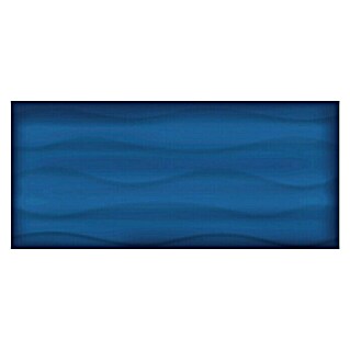 Decocer by Cinca Glow Wandfliese Onda (25 x 55 cm, Blau, Glänzend)