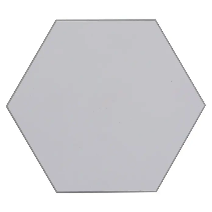 Selbstklebemosaik Hexagon Uni SAMT CHA5W - 15,2 x 17,2 cm, Weiß, Matt - Helles, sechseckiges Wandfliesenmuster, ideal für moderne Küchen oder Bäder. Die Fliese hat eine glatte Oberfläche und saubere Linien.