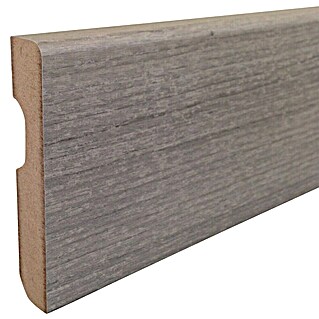 Rufete Rodapié de melamina Roble gris (224 cm x 14 mm x 80 mm, MDF)