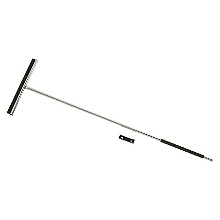 Wenko Bad- & Duschabzieher (Länge: 133 cm, Edelstahl/Schwarz, Matt)