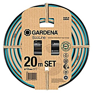 Gardena EcoLine Gartenschlauch Set (20 m, Ausstattung: Anschlussstücke)
