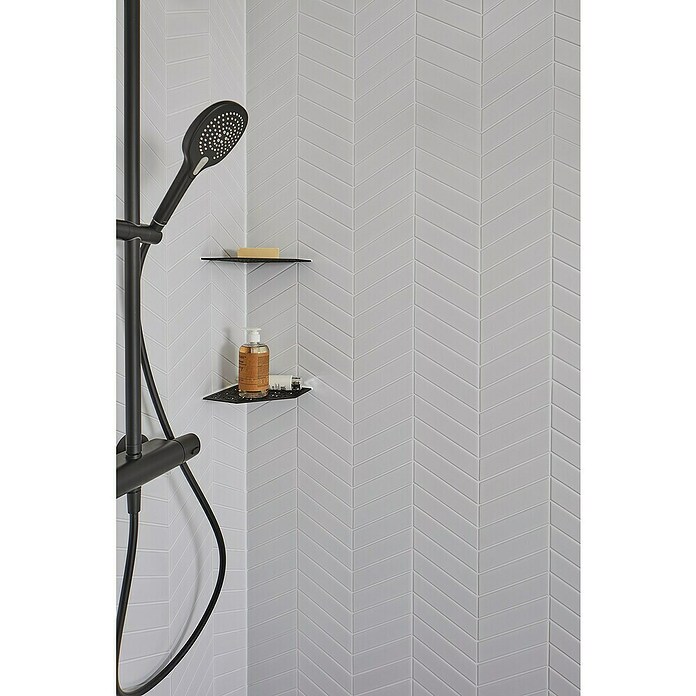 Mozaik pločica Chevron Uni CHEV 01  (31,8 x 22,4 cm, Bijele boje, Mat) | BAUHAUS
