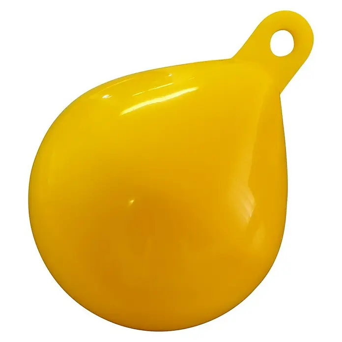 Markierungsboje - Durchmesser: 15 cm, Höhe: 21 cm, Gelb - Gelber Fender in Tropfenform mit Aufhängeloch, ideal zum Schutz Ihres Bootes vor Schäden durch Anlegen und Ankern.