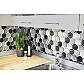 Mozaik pločica Hexagon Crystal XBH HX159  (22,5 x 26,5 cm, Smeđe-bijele boje, Sjaj) | BAUHAUS
