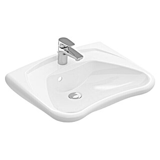 Villeroy & Boch ViCare Waschtisch Typ 3 (60 x 49 cm, Mit schmutzabweisender Glasur, Hahnloch: Mitte, Ohne Überlauf, Weiß)