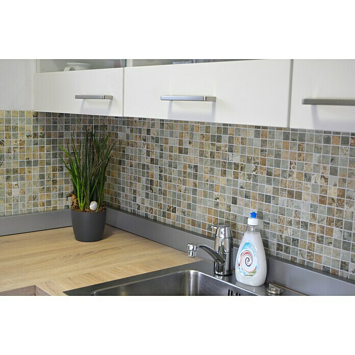 Mozaik pločica Quadrat Curtain 25 Mix CB 25BBG  (29,5 x 29,5 cm, Zelena/Bež/Smeđa, Mat) | BAUHAUS