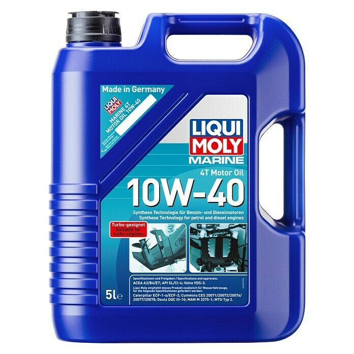 Liqui Moly Marine Motoröl 4T 10W-40Synthesetechnologie, 5 l Front View