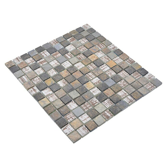 Mozaik pločica Quadrat Crystal Mix XCM CB 52  (32,7 x 30,2 cm, Smeđe boje, Mat) | BAUHAUS