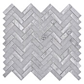 Mozaik pločica (26,3 x 29,3 cm, Bijelo / sivo, Sjajno)