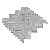 Mozaik pločica (26,3 x 29,3 cm, Bijelo / sivo, Sjajno)