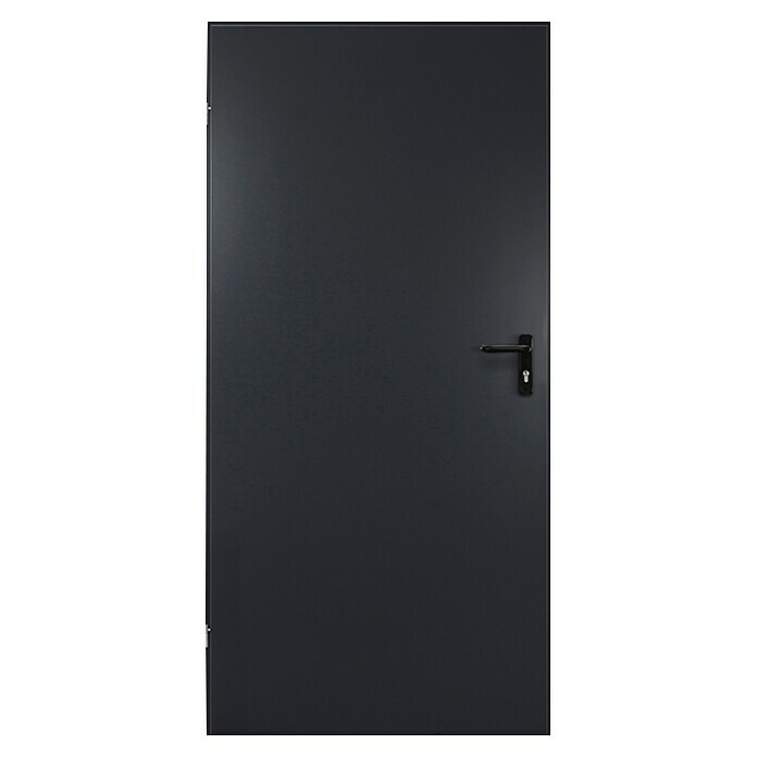FM Türen Nebeneingangstür NBT56-07 (100 x 200 cm, DIN Anschlag: Rechts,  Anthrazit)