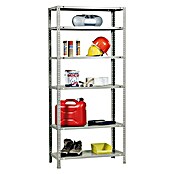 Simonrack Simonclassic Metallregal (L x B x H: 40 x 90 x 200 cm, Traglast: 75 kg/Boden, Anzahl Böden: 6 Stk., Silber)