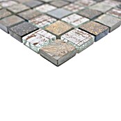 Mozaik pločica Quadrat Crystal Mix XCM CB 52  (32,7 x 30,2 cm, Smeđe boje, Mat) | BAUHAUS