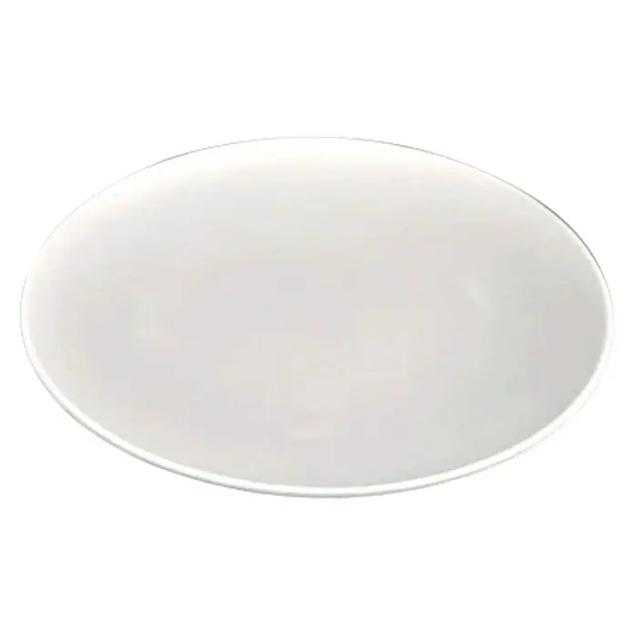 Plato llano Plano - Diámetro: 20 cm, Otros, Blanco - Plato blanco redondo sobre un fondo negro, ideal para comidas de todo tipo. Diseño atemporal apto para cada ocasión.