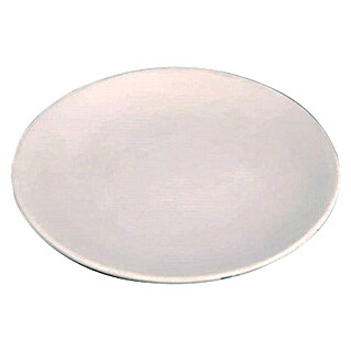Plato redondo Plano (Diámetro: 16 cm, Yeso, Blanco)