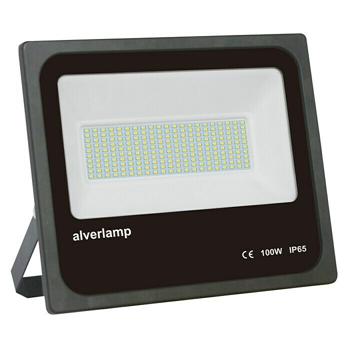 Alverlamp Proyector de LED LMN (100 W, Color de luz: Blanco neutro, IP65, Negro)