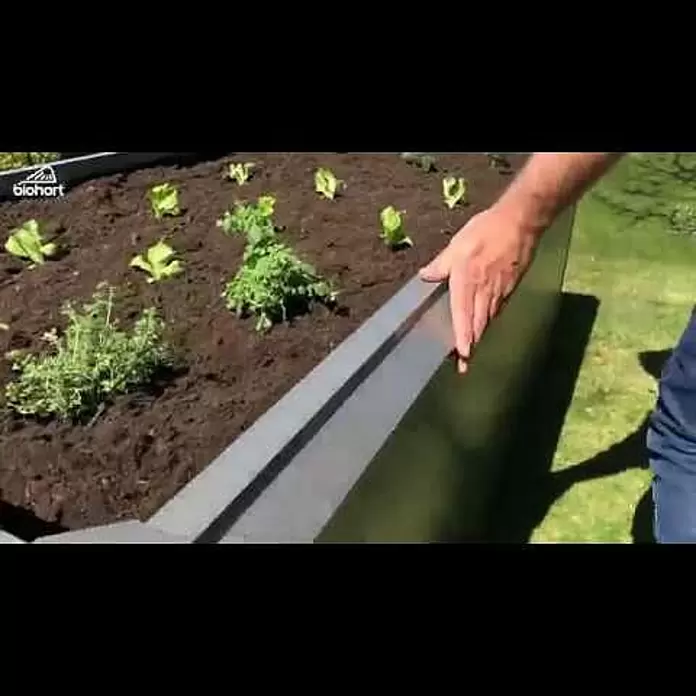 Biohort Schneckenblech - Passend für: Biohort Hochbeet 1 x 1 m, Dunkelgrau Metallic - Biohort HochBeet - Schneckenschutz