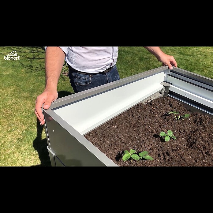 Biohort Frühbeet-Aufsatz 2 x 1 (Quarzgrau Metallic, Passend für: Biohort Hochbeet 2 x 1) | BAUHAUS