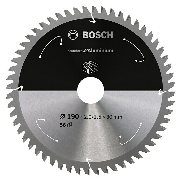 Bosch Cirkelzaagblad (Diameter: 190 mm, Boorgat: 30 mm, Aantal tanden: 56 tanden)