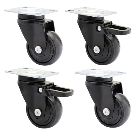 Tigrezy Lenkrolle mit Bremse 50 mm, Set mit 4 Möbelrollen, Lenkrollen