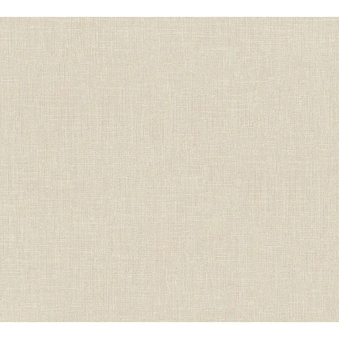 A.S. Création Metropolitan Stories Vliestapete Textil-Optik - Beige, Uni, 10,05 x 0,53 m - Beige Stoffstruktur, ideal für Hintergründe oder Texturen. Die feine Webart verleiht eine natürliche und warme Optik.