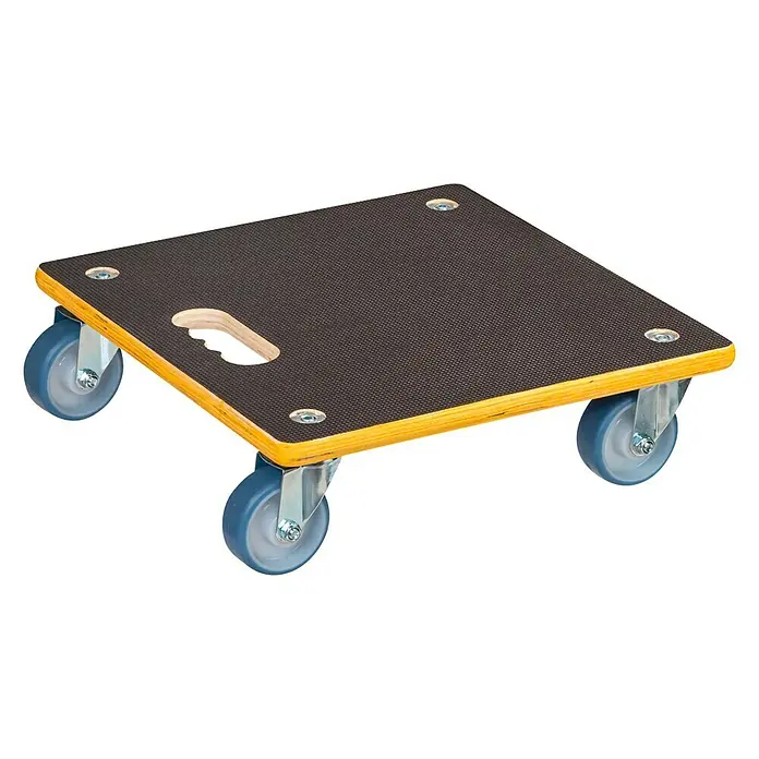 Wagner System Transportroller MM1340 - L x B x H: 380 x 380 x 110 mm, Traglast: 300 kg, Holz - Der Rollwagen mit vier Rädern und Griffloch ist ideal für den einfachen Transport von schweren Gegenständen. Die stabile Konstruktion sorgt für Sicherheit.