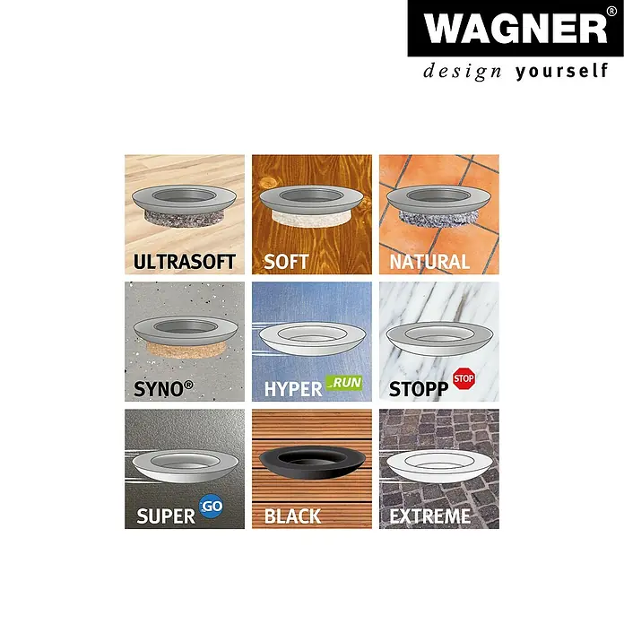 Wagner System Filzgleiter Hyper Slim - Durchmesser: 25 mm, 4 Stk., Mit Schraube - Wagner Möbelgleiter: Eine vielfältige Auswahl an Möbelgleitern für jeden Bedarf und Untergrund, von Ultrasoft bis Extreme.