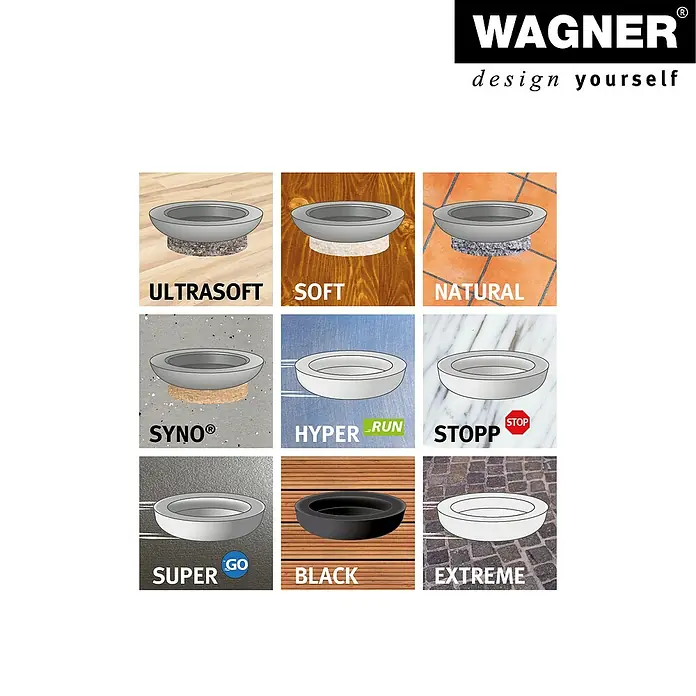 Wagner System Filzgleiter Ultrasoft Slim - Durchmesser: 20 mm, Schrauben, 4 Stk. - Wagner Möbelgleiter Sortiment. Unterschiedliche Ausführungen für diverse Bodenarten. Designen Sie Ihre Möbel individuell mit dem passenden Gleiter.
