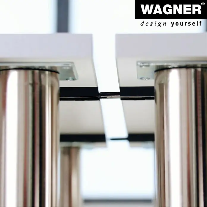 Wagner System Adapterplatte - L x B x H: 30 x 69 x 10 mm, Kunststoff, 2 Stk. - Nahaufnahme der Tischbeine von Wagner, die durch ihr Design und ihre robuste Bauweise überzeugen. Ein Möbelstück für Individualisten.