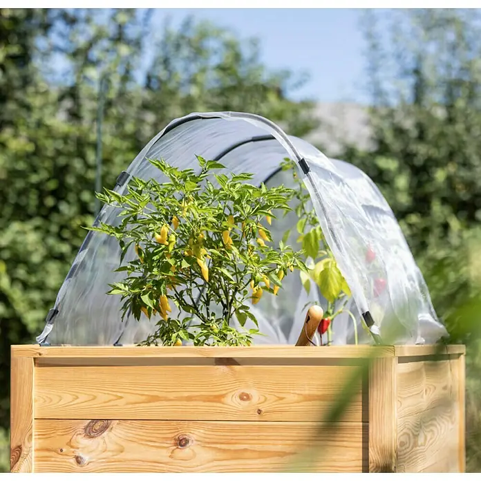 Windhager Folientunnel Komplettset - Passend für: Hochbeete, Einsatzbereich: Garten - Hochbeet mit Mini-Gewächshaus: Schützt Pflanzen vor Wind und Wetter und verlängert die Gartensaison. Ideal für Gemüse und Kräuter.