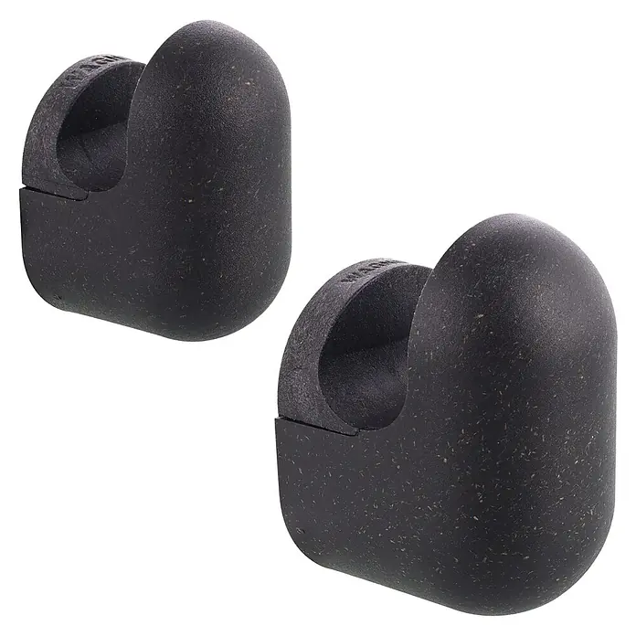 Wagner System Garderobenhaken-Set PILL - L x B x H: 57 x 47 x 76 mm, Schwarz, 4 Stk. - Zwei schwarze Cable Blocks zur Kabelorganisation, ideal für Schreibtische. Sie halten Kabel ordentlich und griffbereit.