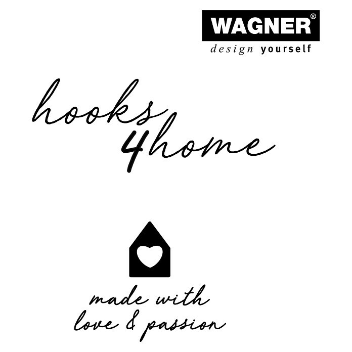 Wagner System Garderobenhaken-Set Hooks4Home klein & groß (L x B x H: 51 x 37 x 31 mm, 4 Stk., Schiefergrau/Lichtgrau) | BAUHAUS