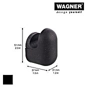 Wagner System Garderobenhaken-Set Hooks4Home klein (L x B x H: 51 x 37 x 31 mm, 4 Stk., Schwarz) | BAUHAUS