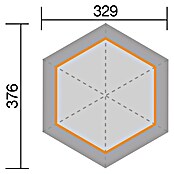 Weka Pavillon 656 (L x B: 461 x 399 cm, Braun) | BAUHAUS