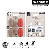 Wagner System Garderobenhaken-Set Hooks4Home klein (L x B x H: 51 x 37 x 31 mm, 4 Stk., Taupe/Koralrot) | BAUHAUS