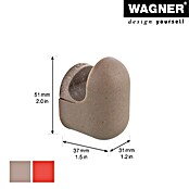 Wagner System Garderobenhaken-Set Hooks4Home klein & groß (L x B x H: 51 x 37 x 31 mm, 4 Stk., Taupe/Koralrot) | BAUHAUS