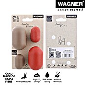 Wagner System Garderobenhaken-Set Hooks4Home klein & groß (L x B x H: 51 x 37 x 31 mm, 4 Stk., Taupe/Koralrot) | BAUHAUS