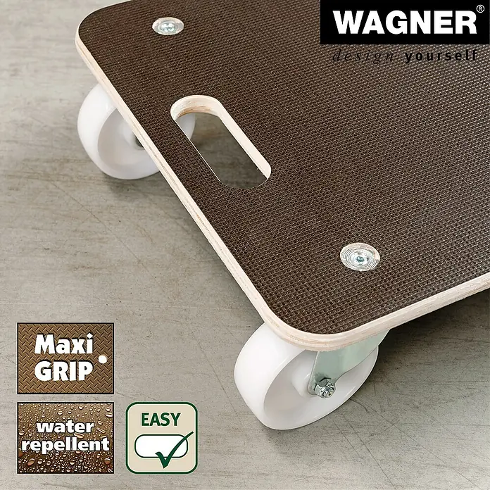 Wagner System Transportroller MM1614 - L x B x H: 590 x 390 x 135 mm, Traglast: 400 kg, Holz - Das Wagner Möbelroller-Design mit rutschfester Oberfläche, wasserabweisend und leicht zu bewegen. Ideal für den einfachen Transport von Möbeln.