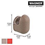 Wagner System Garderobenhaken-Set Hooks4Home klein (L x B x H: 51 x 37 x 31 mm, 4 Stk., Taupe/Koralrot) | BAUHAUS