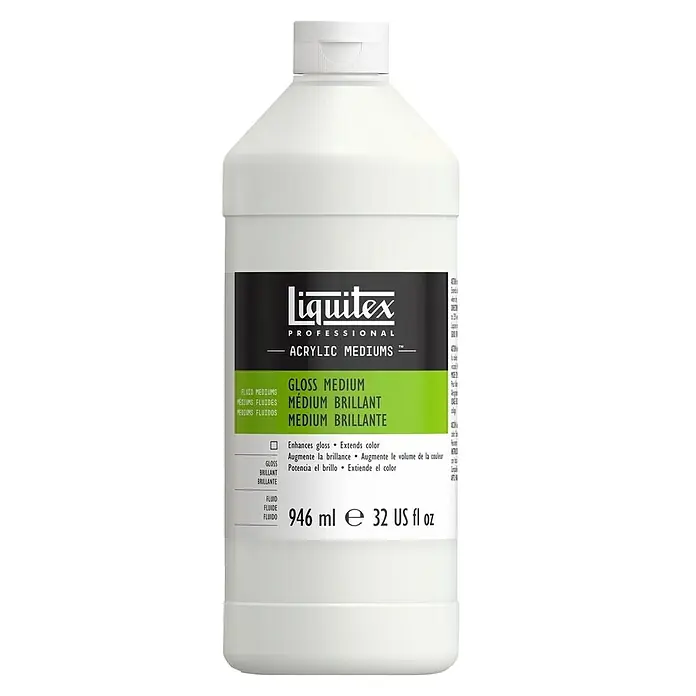 Liquitex Professional Malmittel Glanz Medium & Firnis - 946 ml, Geeignet für: Acrylfarben - Liquitex Professional Gloss Medium in einer 946 ml Flasche. Für Künstler, die Glanz und Farbintensität ihrer Acrylbilder erhöhen möchten.