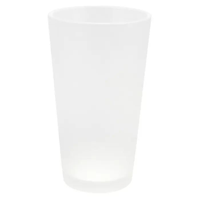Tesa Bürstenglas - Glas, Matt - Ein schlichtes, weißes Trinkglas mit konischer Form, ideal für den täglichen Gebrauch oder als minimalistische Ergänzung für jede Tischdekoration.