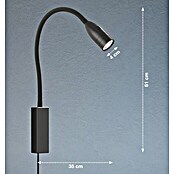 Fischer & Honsel LED-Wandstrahler Sten (5 W, L x B x H: 40 x 35 x 11 cm, schwarz matt, Warmweiß) | BAUHAUS